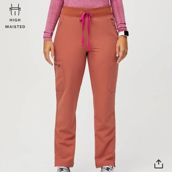 Figs XS-T High-Waisted Yola Scrub Pants - Picture 2 of 6